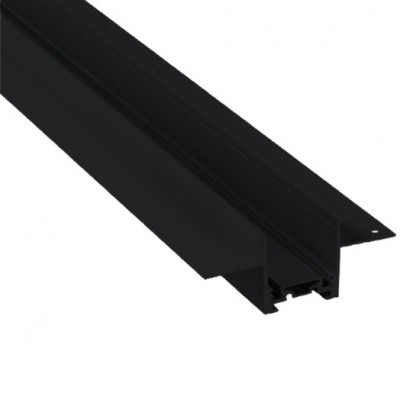 Χωνευτή Μαγνητική Ράγα Οροφής 48V Slim Μαύρη 1m Inlight TRU0011